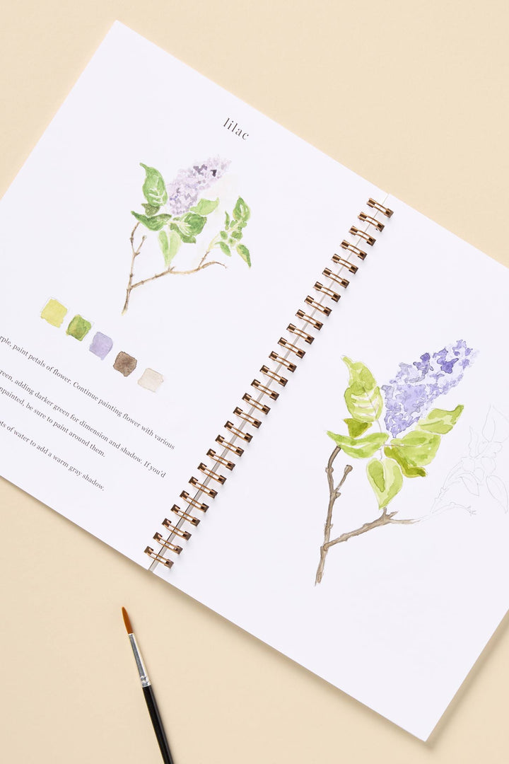 Flowers Watercolor Workbook