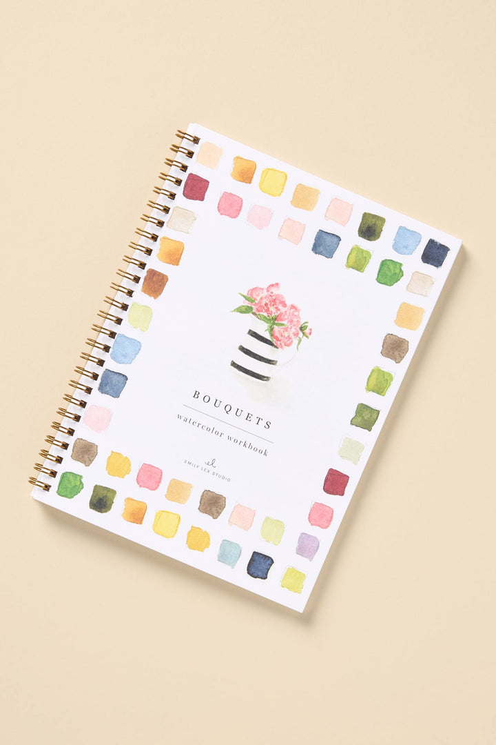 Bouquets Watercolor Workbook