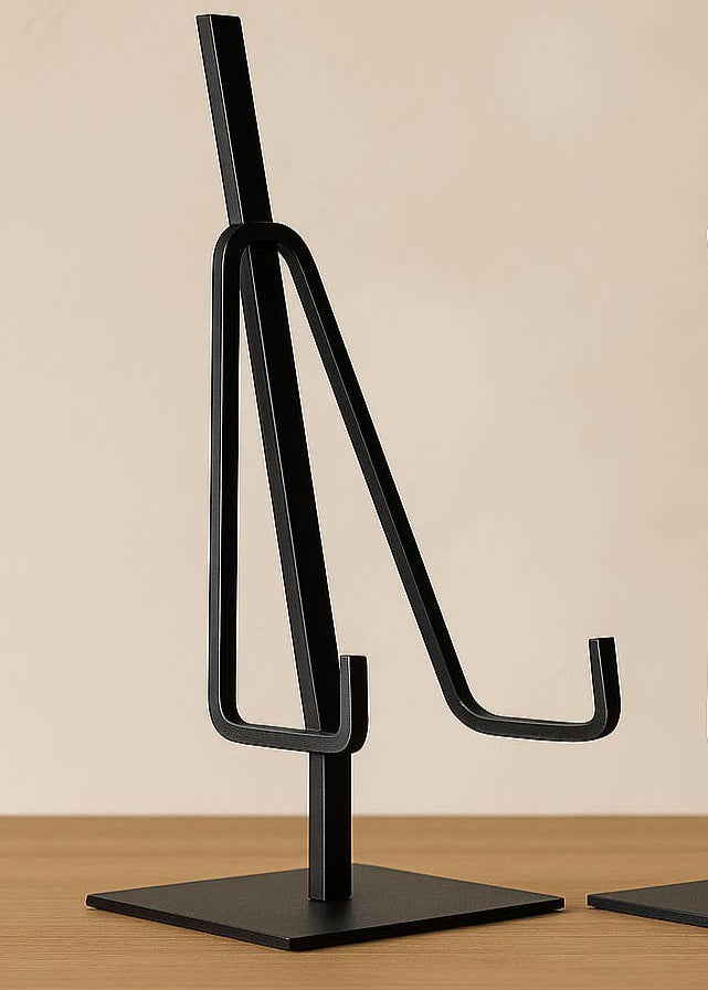 Picture Easel Stand | Dual Arm Black Iron