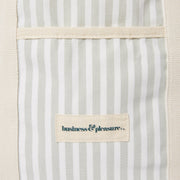 THE BEACH BAG - LAUREN'S SAGE STRIPE