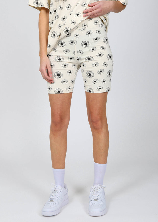 The "Daisy" Biker Shorts - Almond