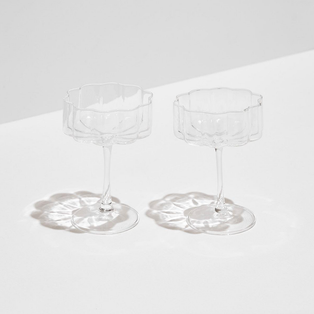 Flower Coup Glass - Clear