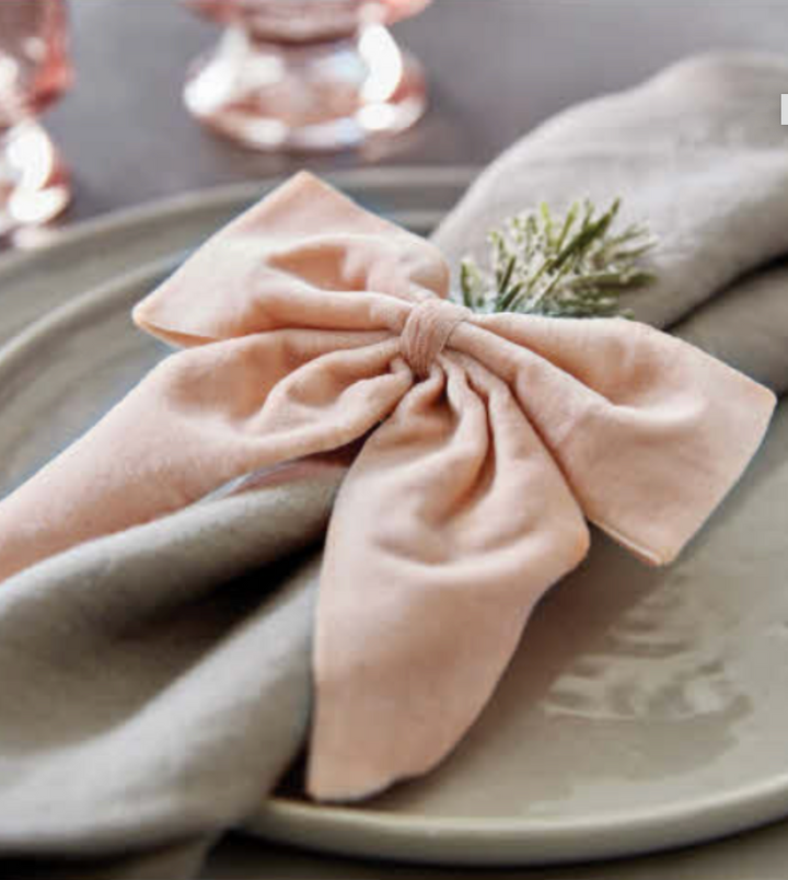 Bow Napkin Rings - Blush