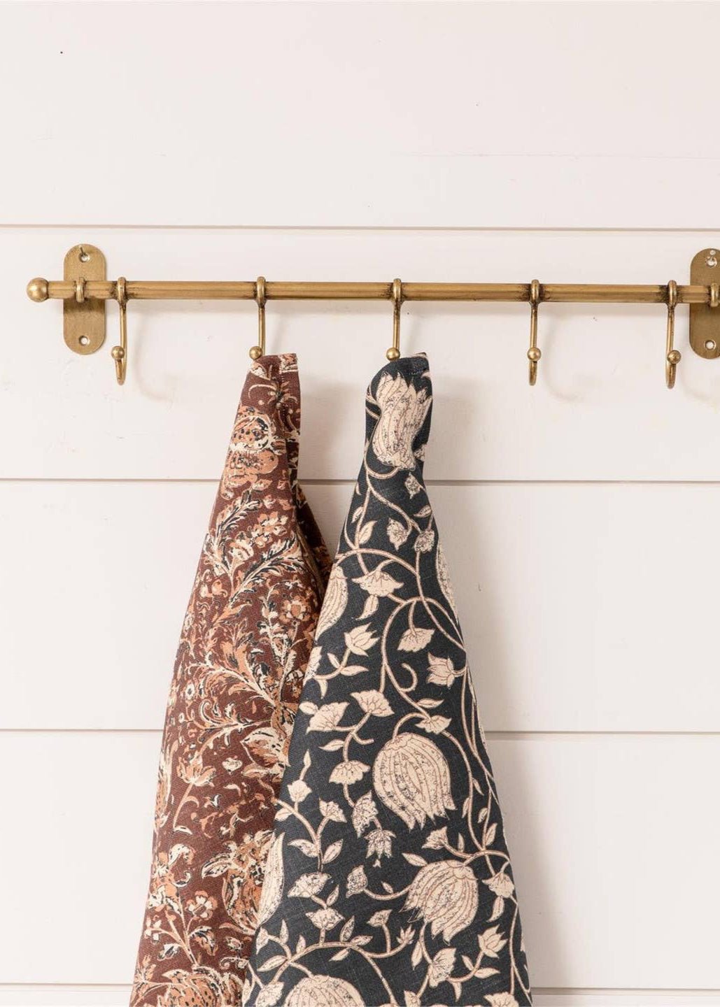 Antiqued Brass Metal Wall Hooks - Clementine Home Floral Gift