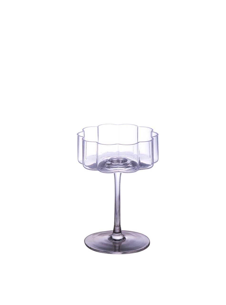 Flower Coup Glass - Clear