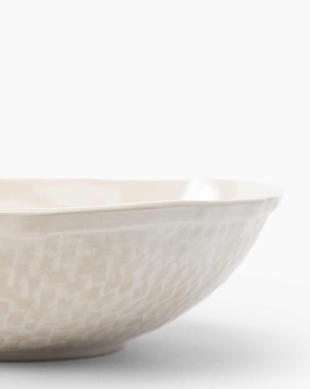 Basketweave Serving Bowl - Clementine Home Floral Gift