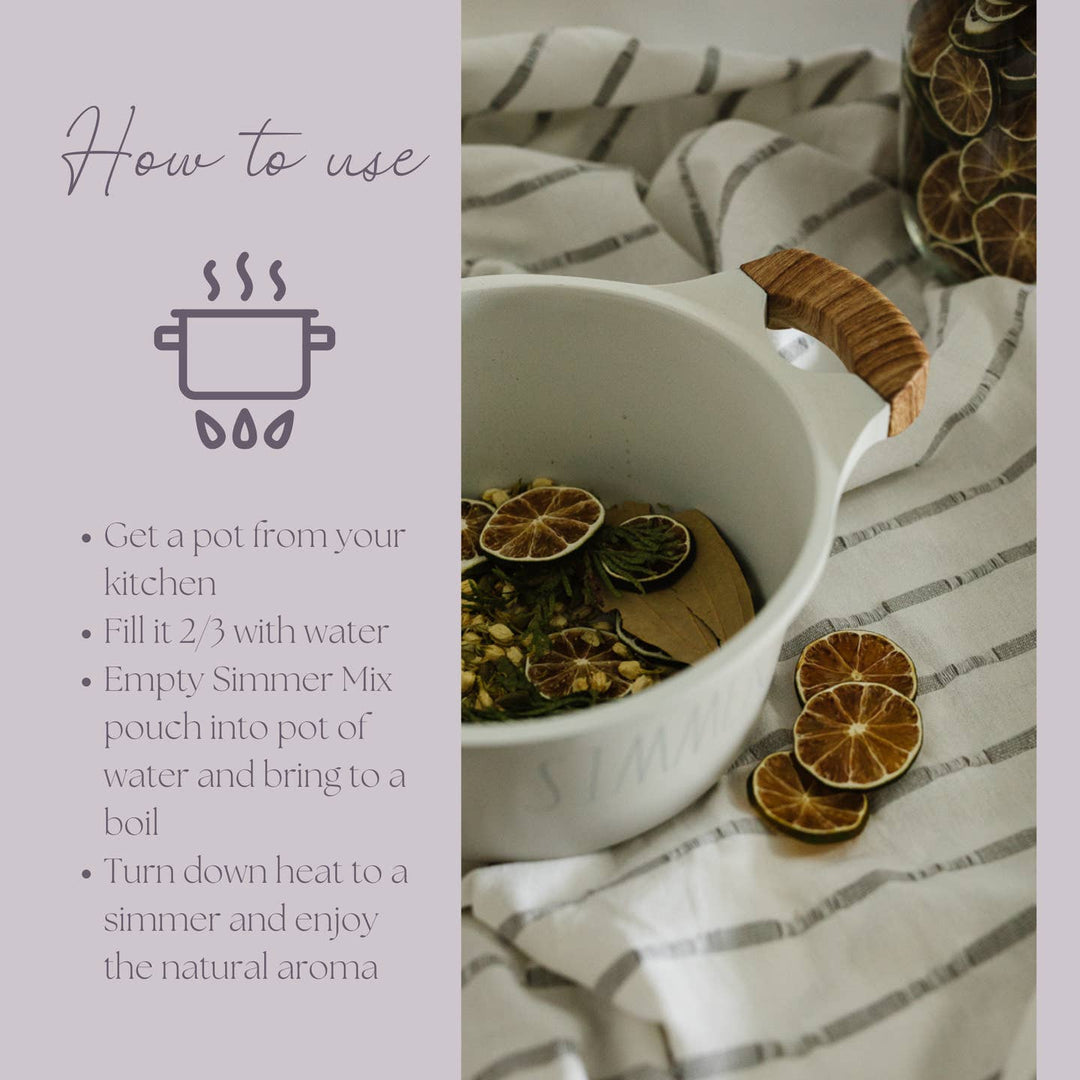 Be Cozy Simmer Pot Mix – Natural Jasmine Spice Aroma - Clementine Home Floral Gift