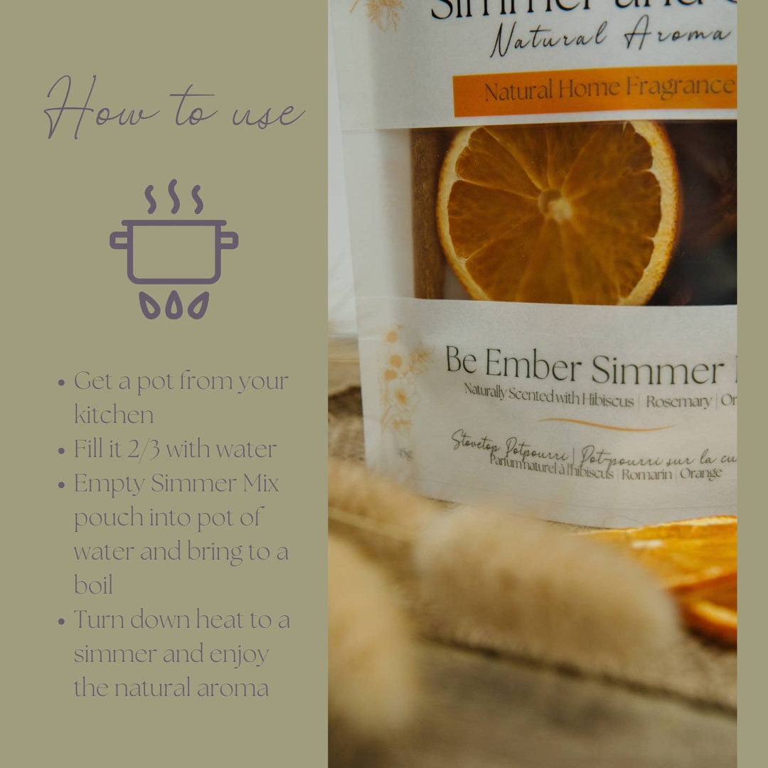 Be Ember Simmer Pot Mix – Natural Autumn Spice Aroma - Clementine Home Floral Gift