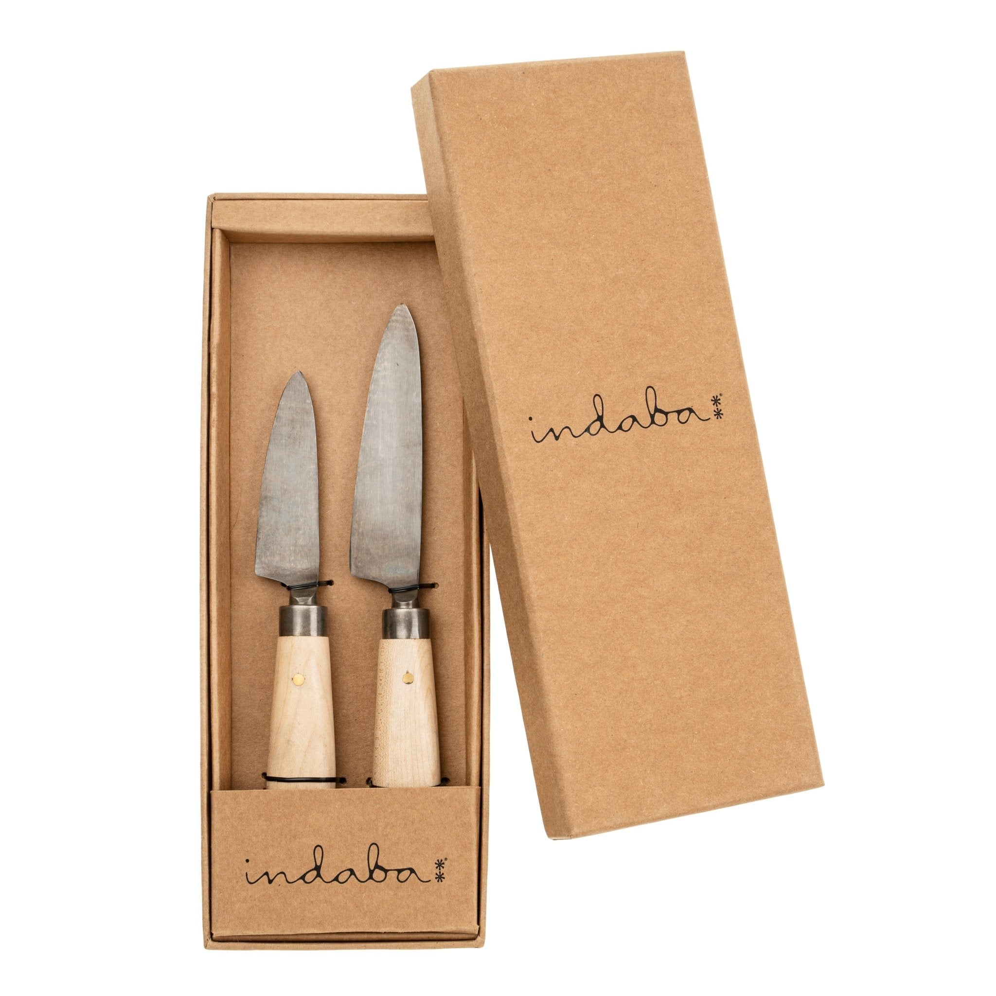 Beechwood Paring Knives, Set of 2 - Clementine Home Floral Gift