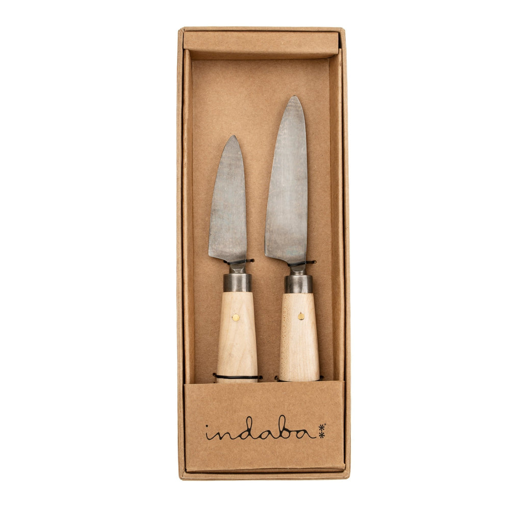 Beechwood Paring Knives, Set of 2 - Clementine Home Floral Gift