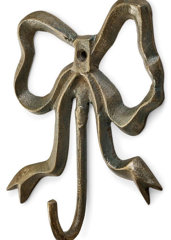 Bow Hook – Antique Brass - Clementine Home Floral Gift