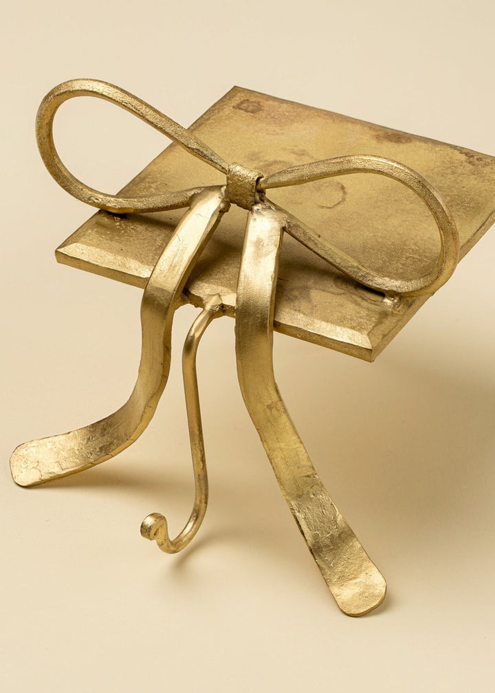 Bow Stocking Holder – Gold - Clementine Home Floral Gift