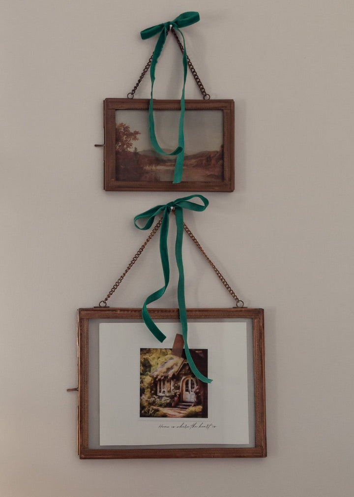 Brass Hanging Photo Frame - Clementine Home Floral Gift