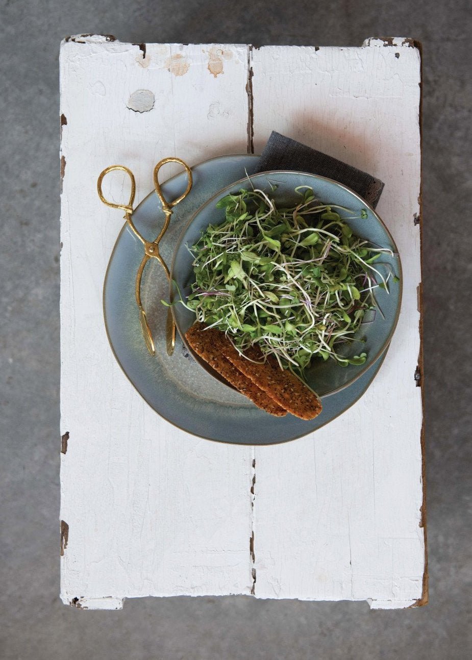 Brass Leaf Tongs - Clementine Home Floral Gift