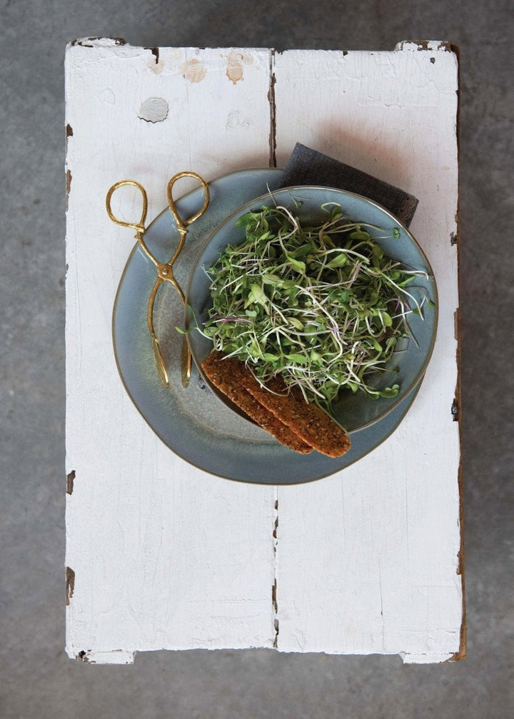 Brass Leaf Tongs - Clementine Home Floral Gift