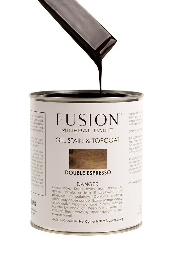 Brush On Gel Stain & Top Coat - Double Espresso - Clementine Home Floral Gift