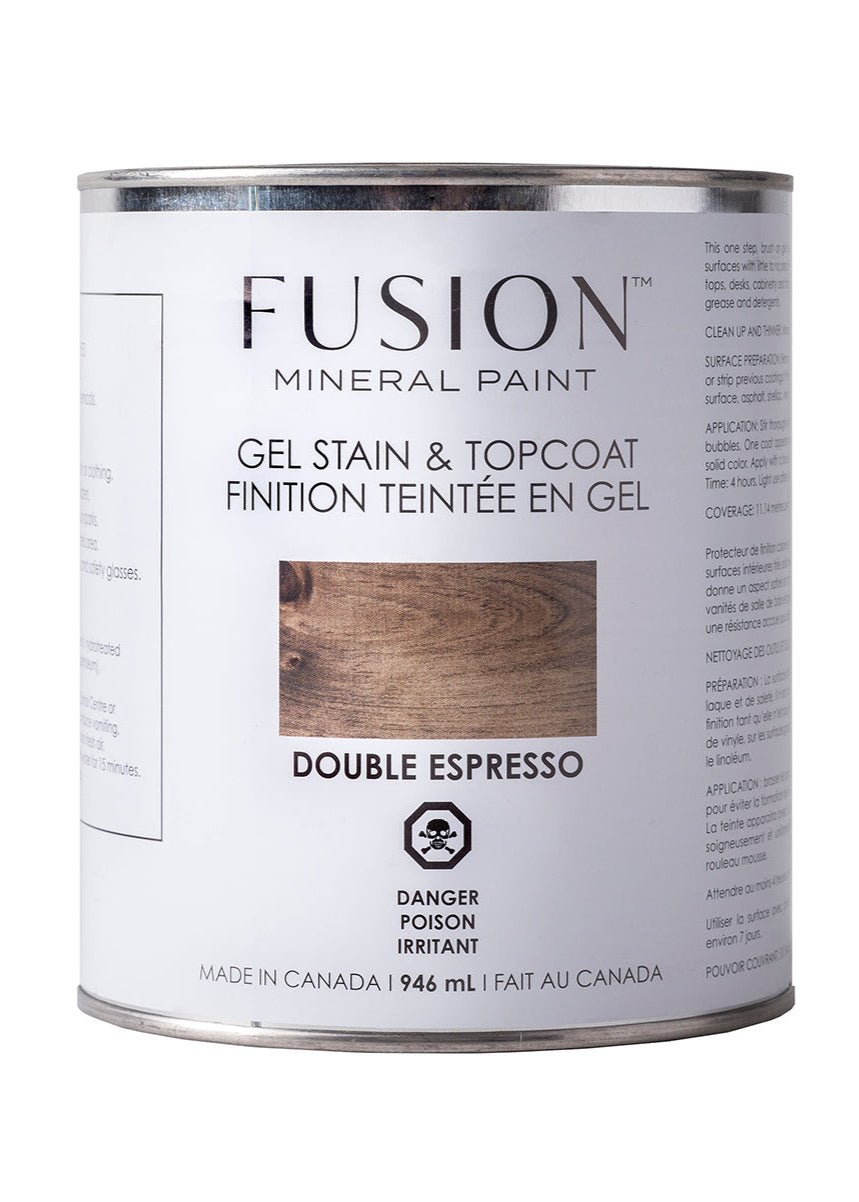 Brush On Gel Stain & Top Coat - Double Espresso - Clementine Home Floral Gift