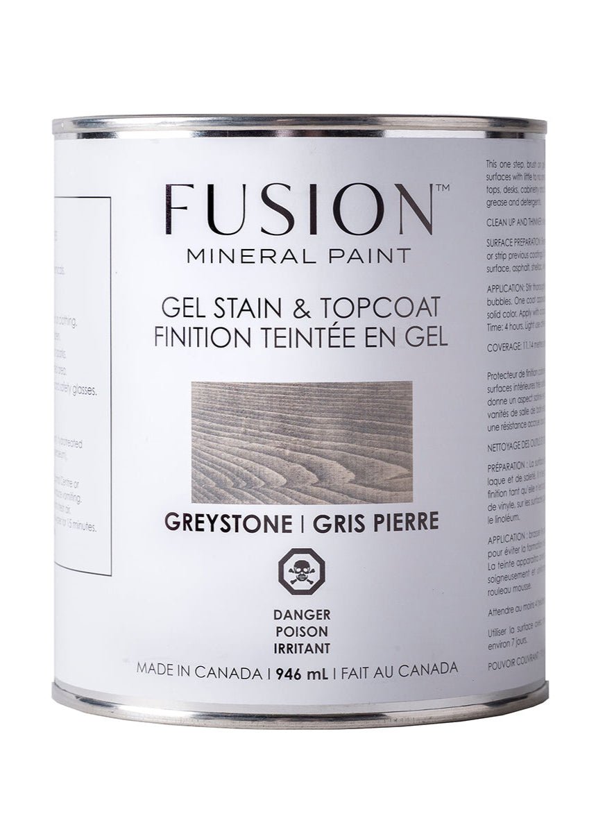 Brush On Gel Stain & Top Coat - Greystone - Clementine Home Floral Gift