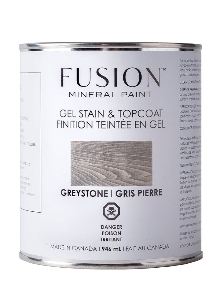 Brush On Gel Stain & Top Coat - Greystone - Clementine Home Floral Gift