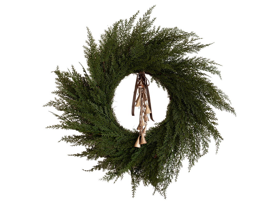 Cypress Pine Faux Wreath - Real Touch