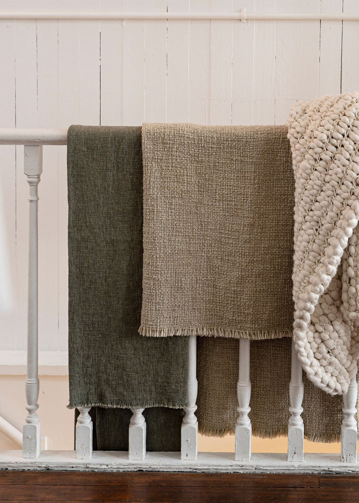 Callisto Throw Blanket - Beige - Clementine Home Floral Gift