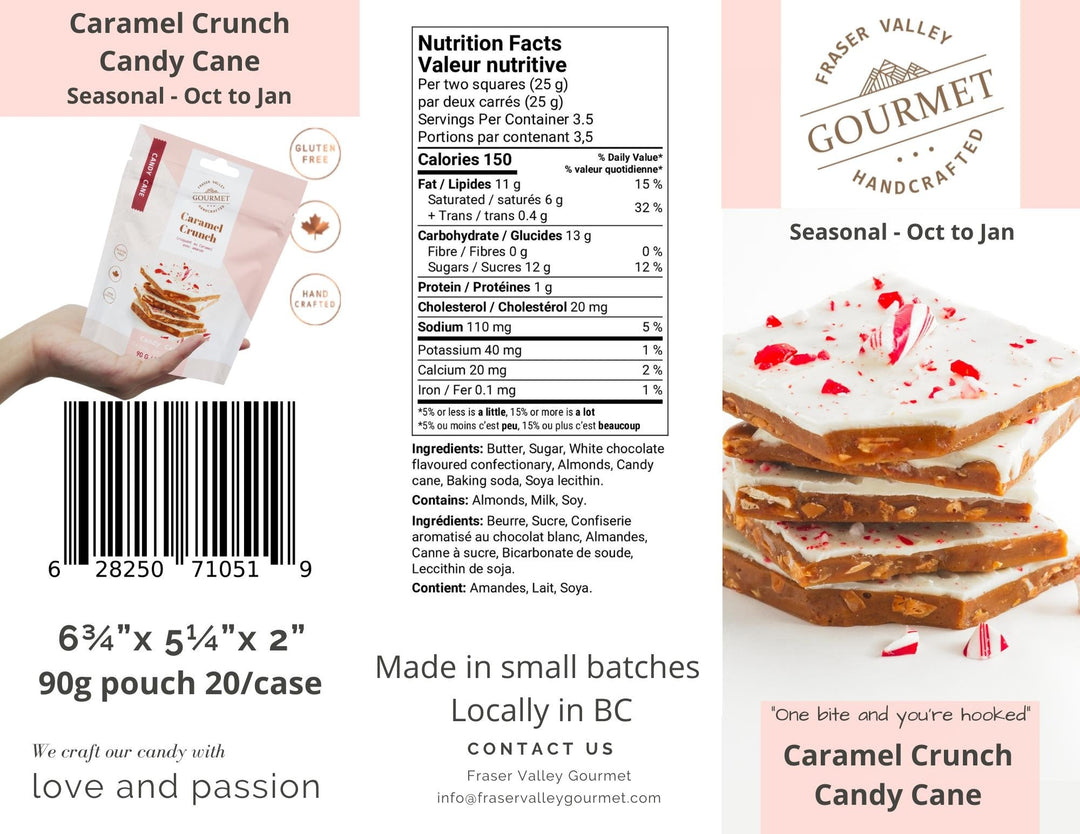 Caramel Crunch – Candy Cane Sprinkled (Day 16 - Box 8 : Advent 2025) - Clementine Home Floral Gift