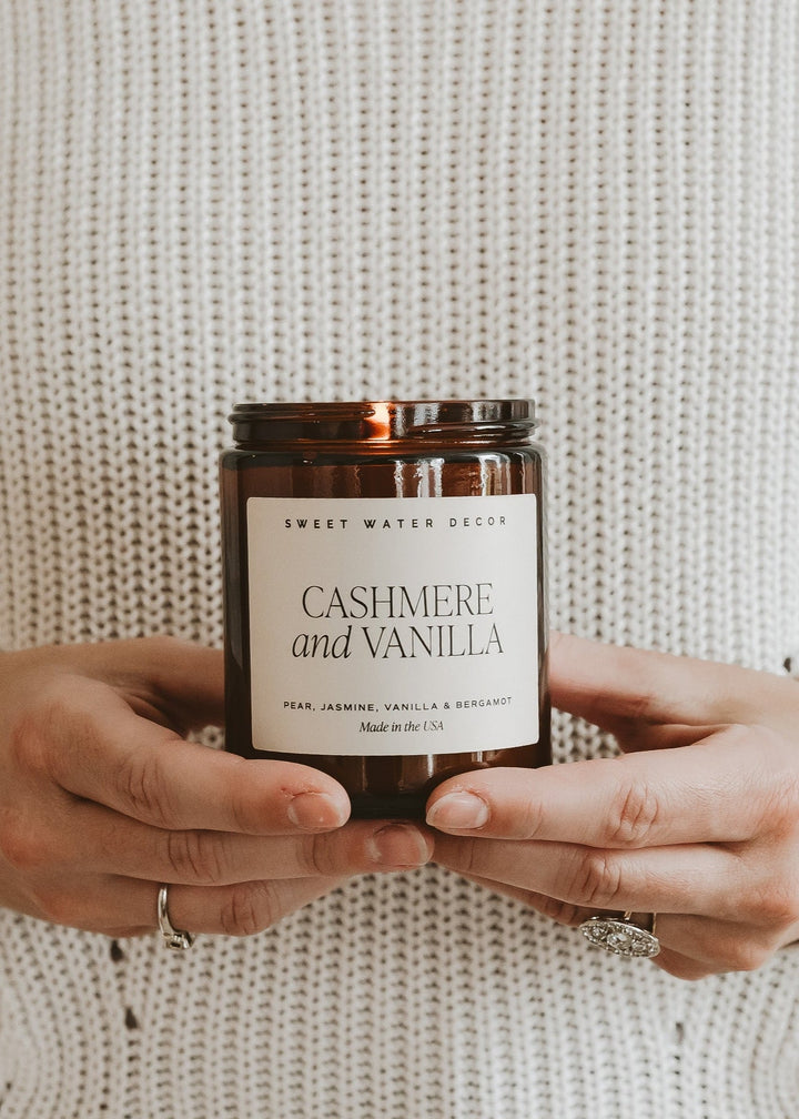 Cashmere and Vanilla Candle - Clementine Home Floral Gift