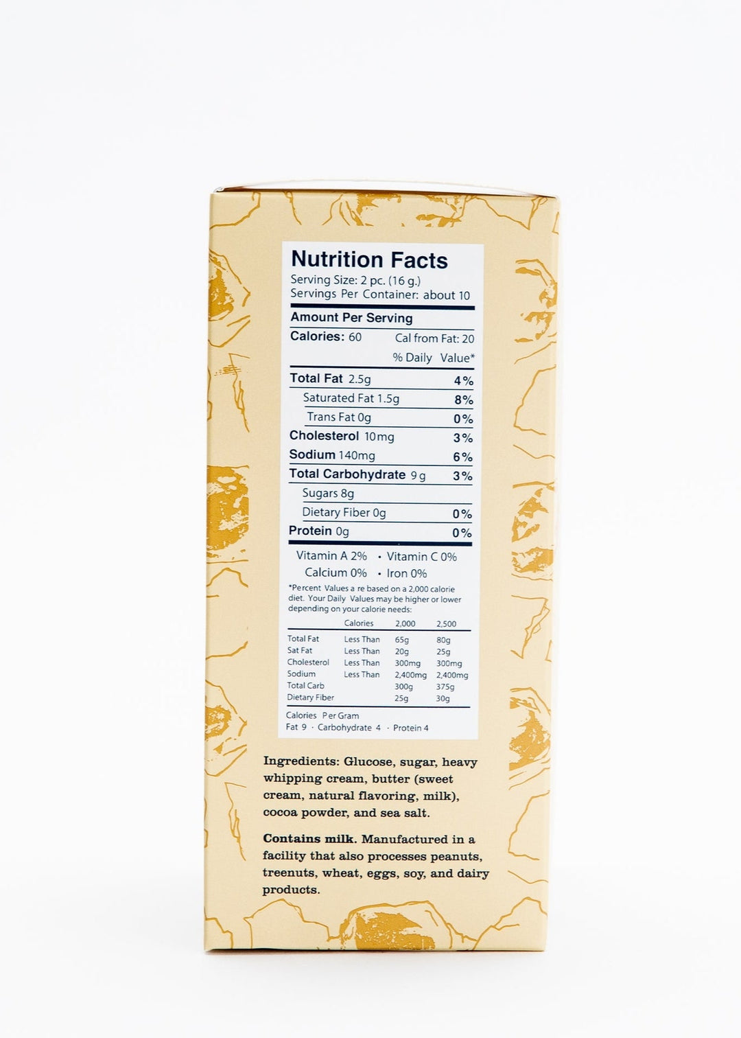 Chocolate Caramels - Pure Sea Salt Caramel Candy (Box 7 - Day 18) - Clementine Home Floral Gift