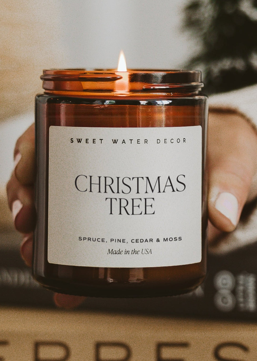 Christmas Tree Candle - Clementine Home Floral Gift