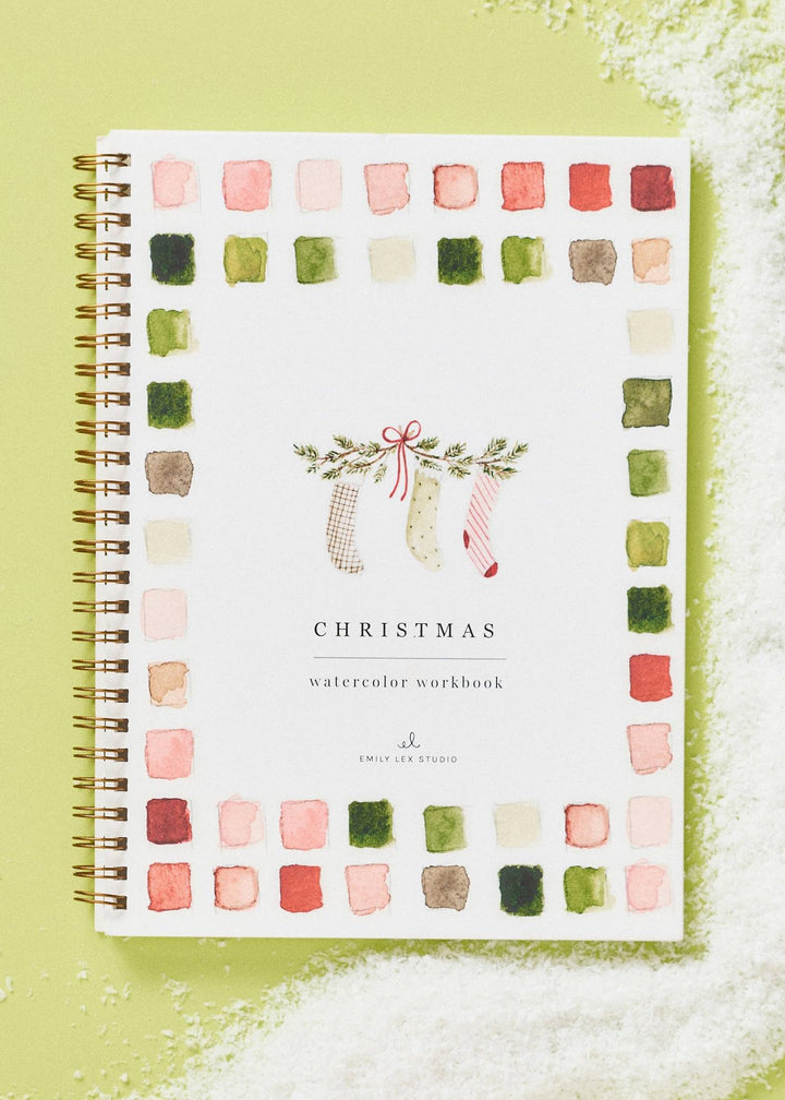 Christmas Watercolour Workbook - Clementine Home Floral Gift