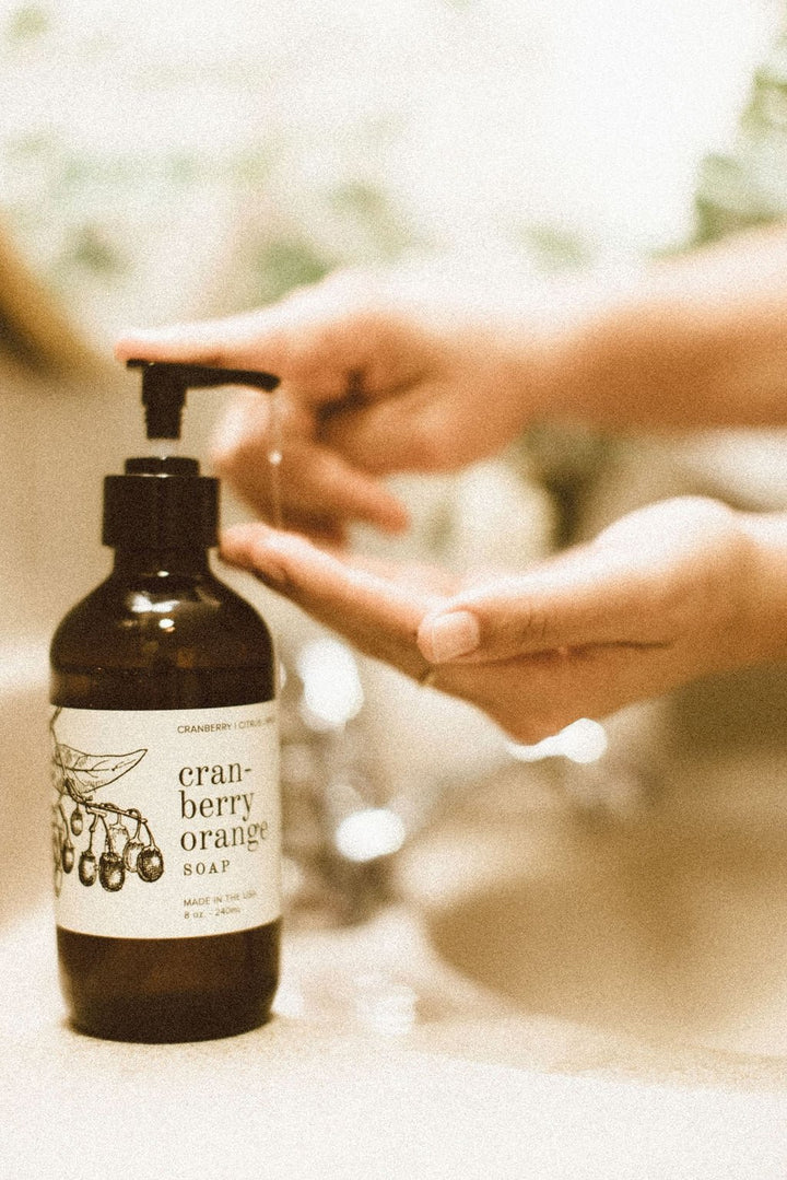 Cranberry Orange Liquid Hand Soap (Day 7 - Box 18 : Advent 2925) - Clementine Home Floral Gift