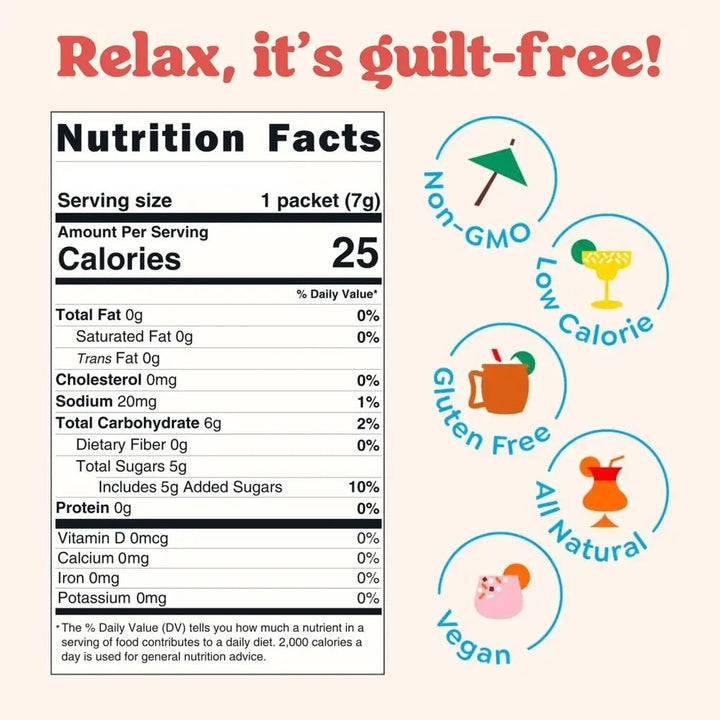 Cranberry Vanilla Cocktail & Mocktail Mixer – Single Packets - Clementine Home Floral Gift