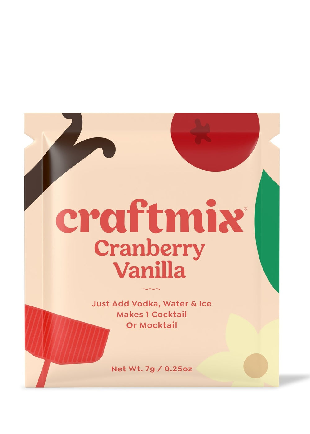 Cranberry Vanilla Cocktail & Mocktail Mixer – Single Packets - Clementine Home Floral Gift