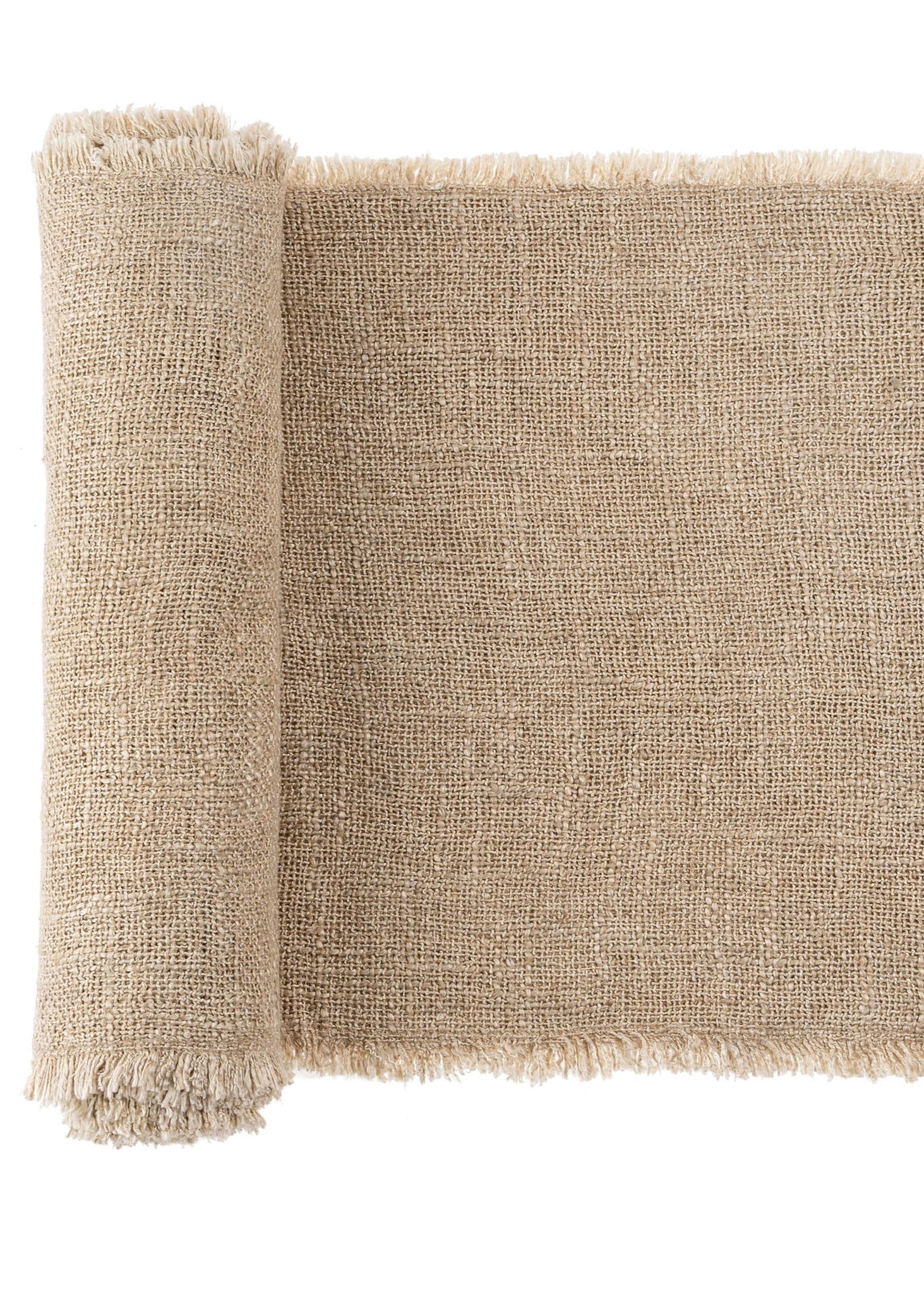 Culver Woven Table Runner – Linen - Clementine Home Floral Gift