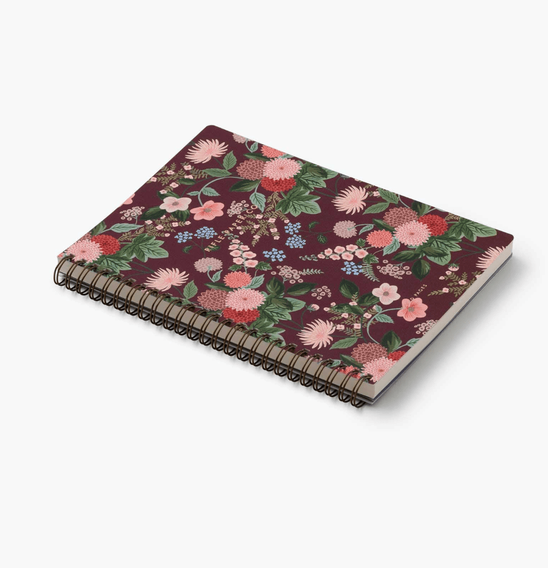 Dahlia Spiral Notebook - Clementine Home Floral Gift