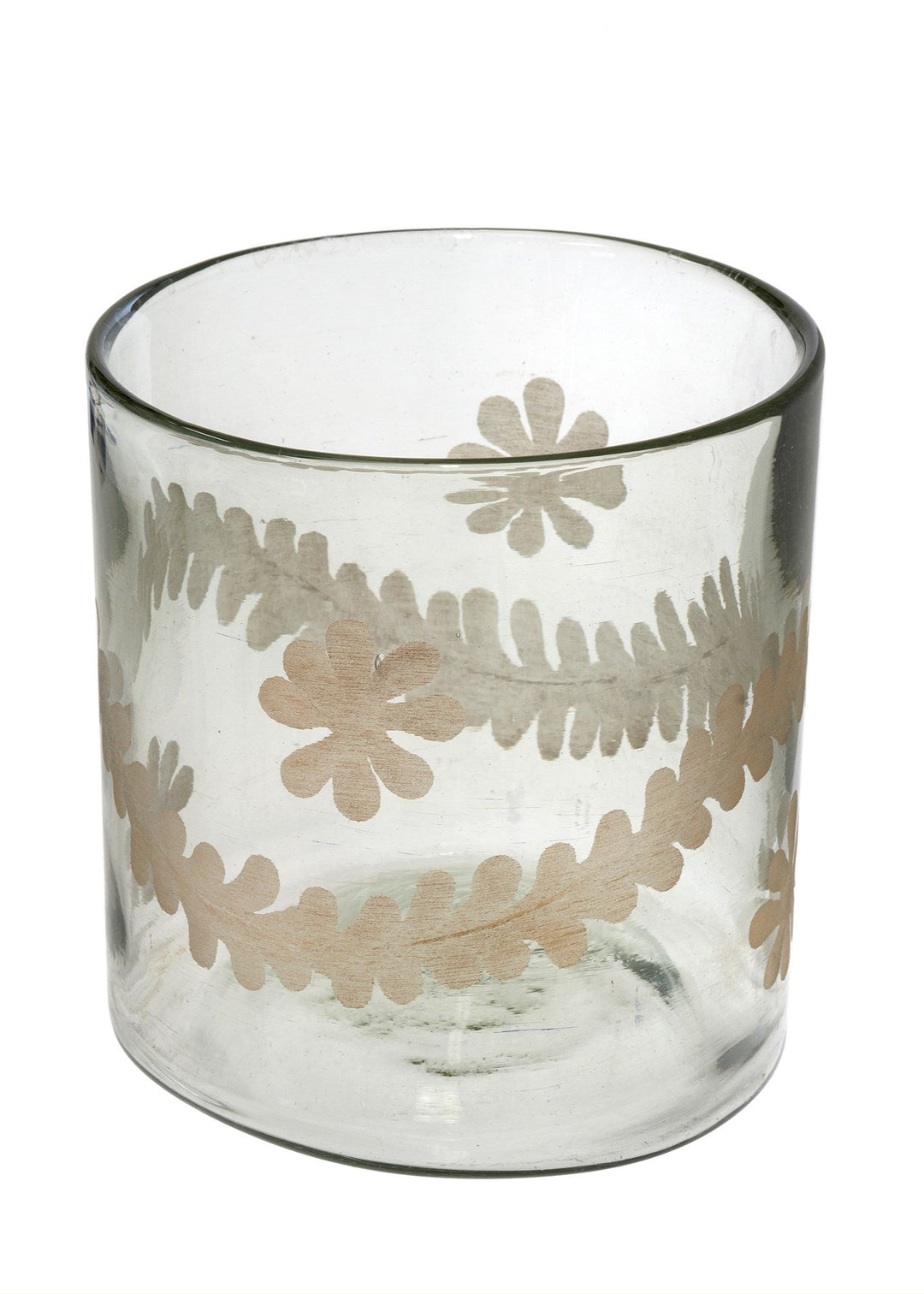 Daphne Gold Etched Hurricane - Clementine Home Floral Gift