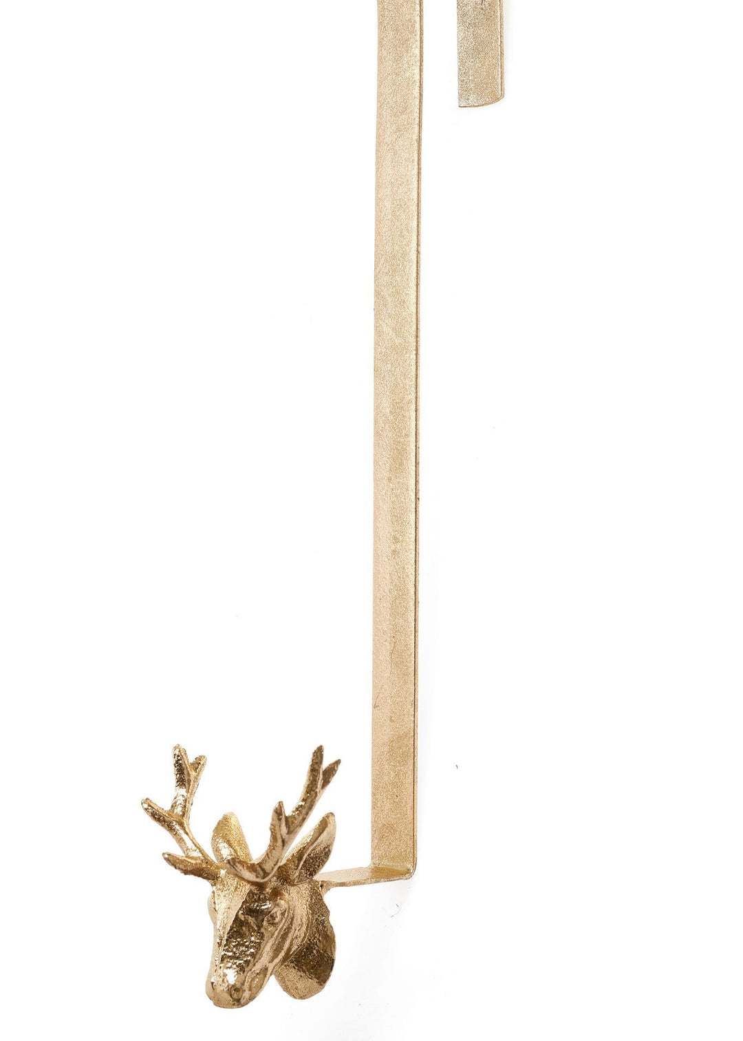 Deer Wreath Hanger – Gold Iron - Clementine Home Floral Gift
