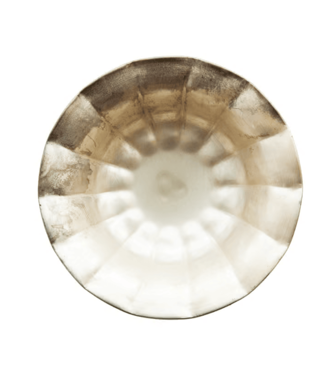 Distressed Ruffled Footed Bowl - Clementine Home Floral Gift