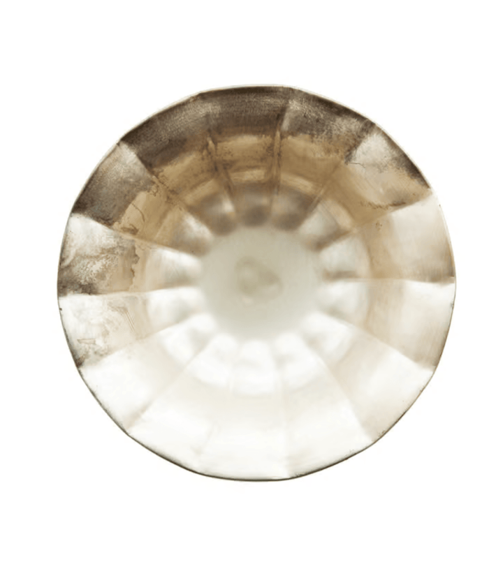 Distressed Ruffled Footed Bowl - Clementine Home Floral Gift