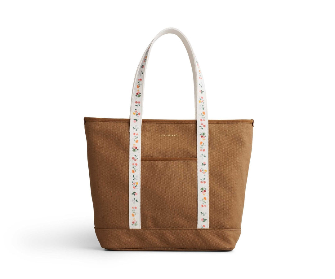 Ditsy Dahlia Canvas Carry All - Clementine Home Floral Gift