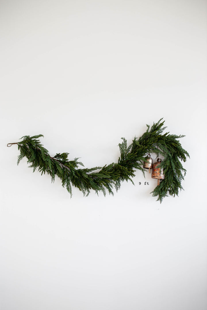 Norfolk & Cypress Mix Faux Garland - Real Touch