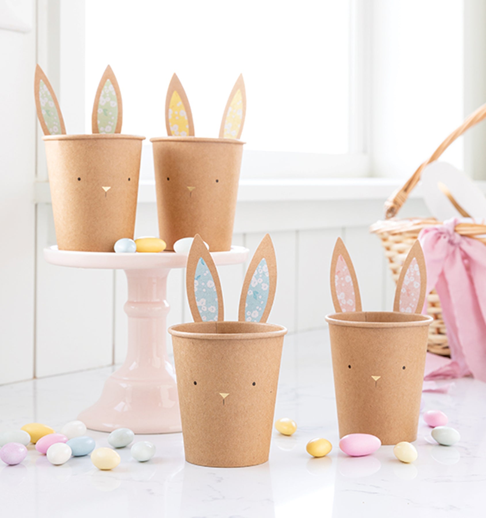 EASTER BUNNY paper CUPS - Clementine Home Floral Gift