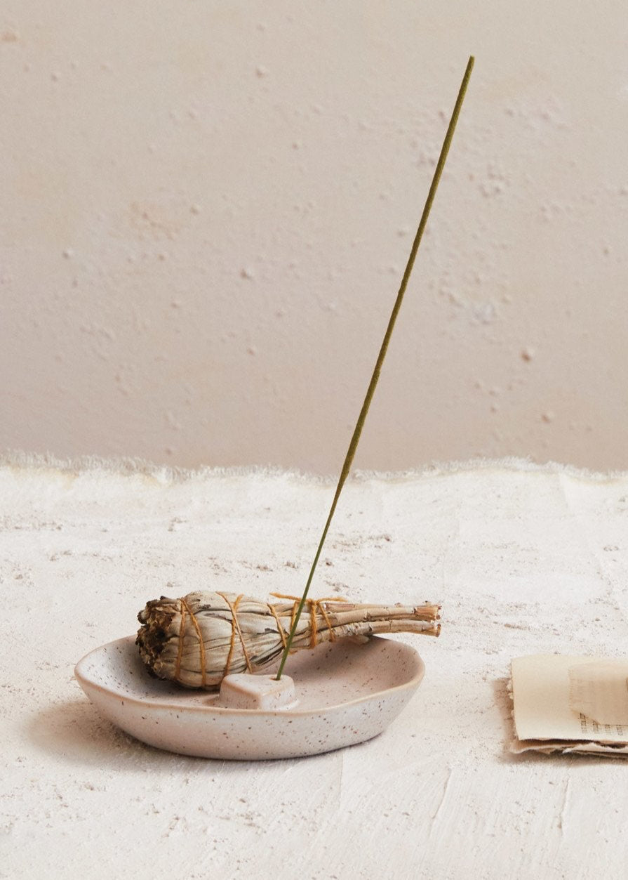 Embossed Heart Incense Dish - Clementine Home Floral Gift