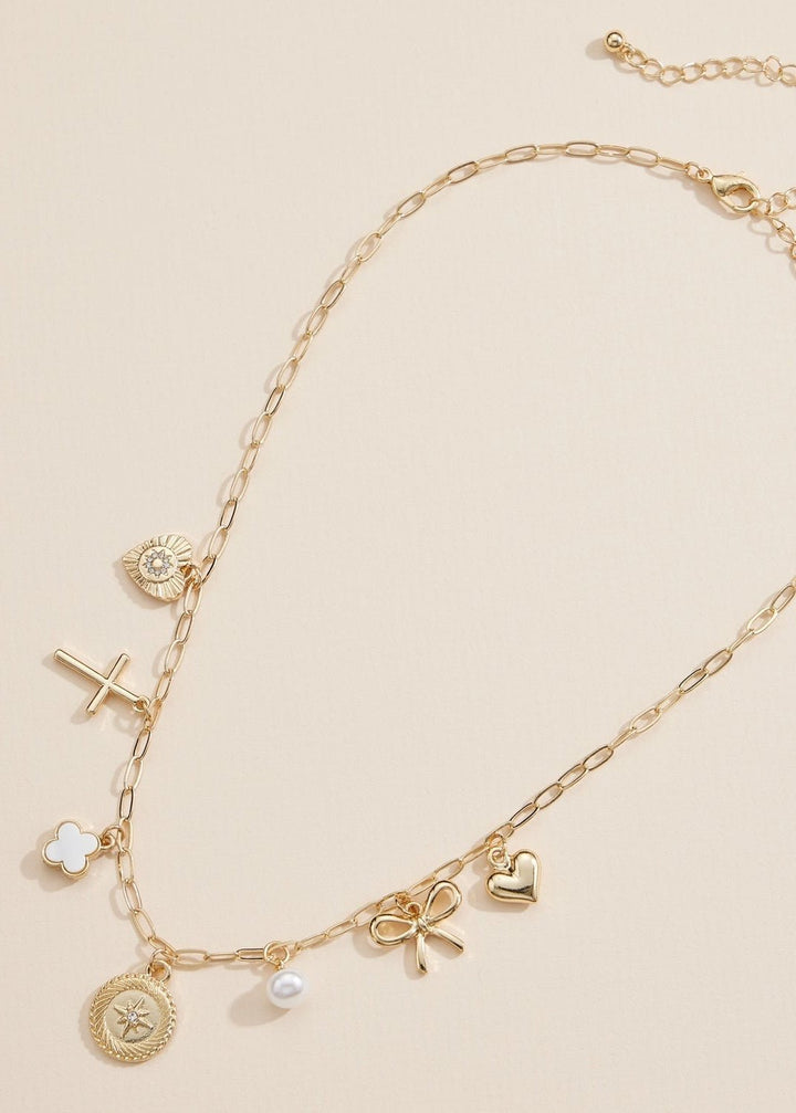 Emmeline Charm Necklace - Clementine Home Floral Gift