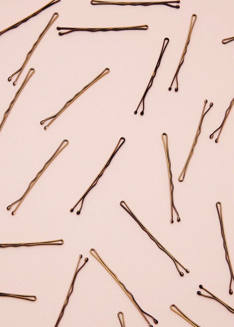 Essential Bobby Pins – 45 Piece Set (Gold) - Clementine Home Floral Gift