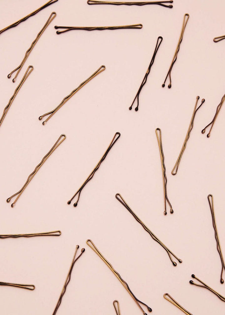 Essential Bobby Pins – 45 Piece Set (Gold) - Clementine Home Floral Gift
