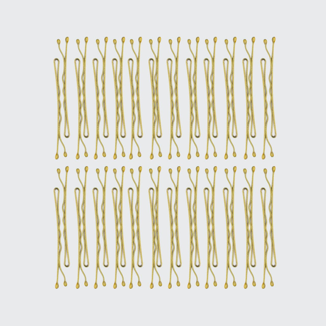 Essential Bobby Pins – 45 Piece Set (Gold) - Clementine Home Floral Gift