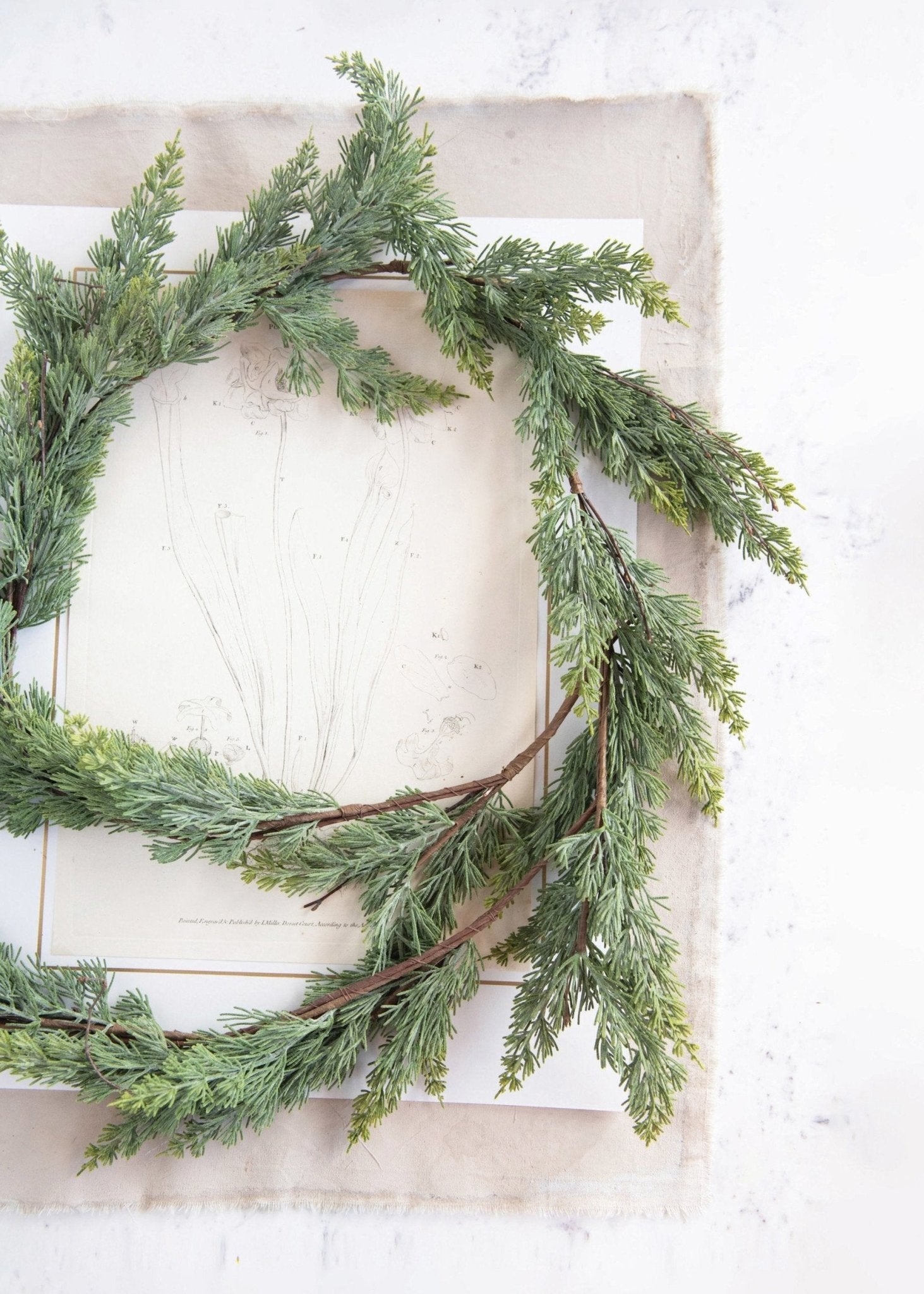 Faux Cedar Garland - Clementine Home Floral Gift