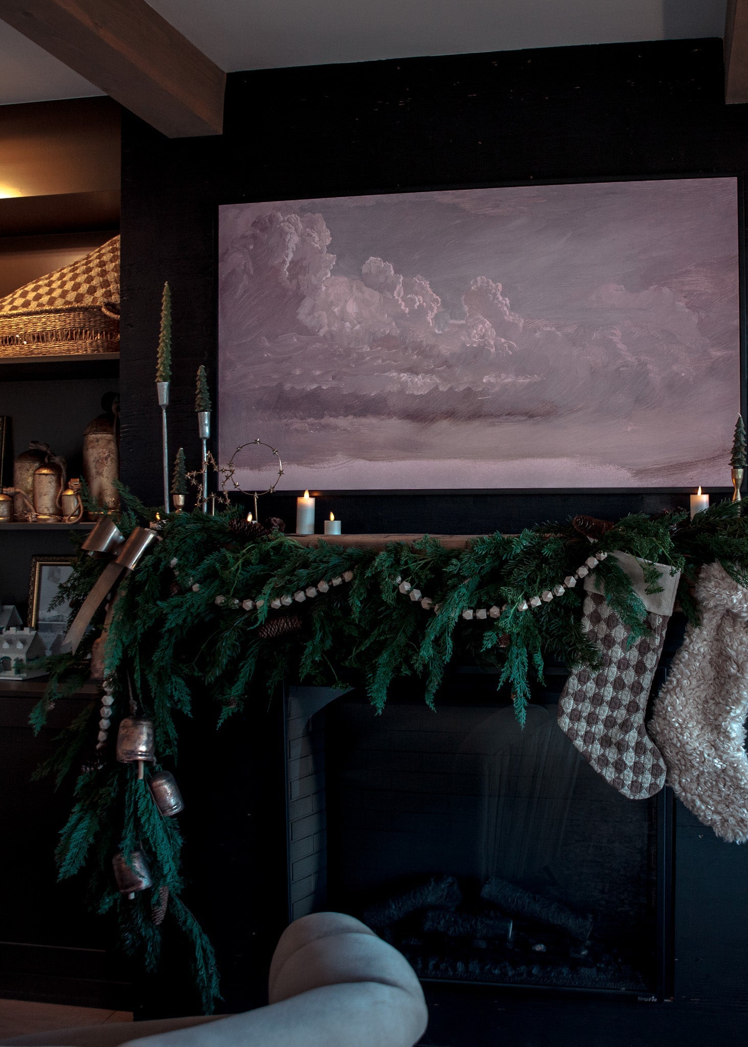 Faux Spruce & Pine Garland with Pinecones - Clementine Home Floral Gift