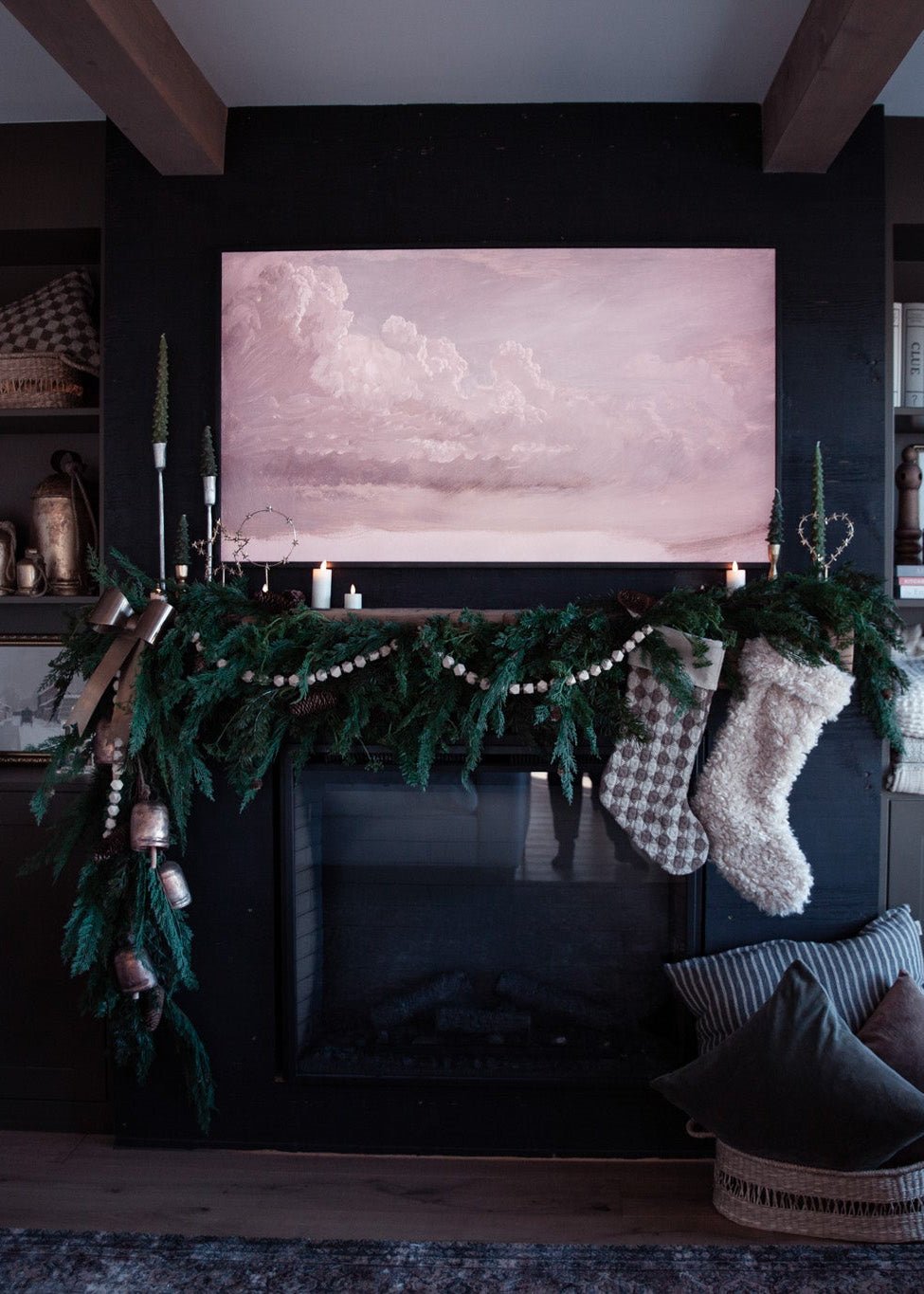 Faux Spruce & Pine Garland with Pinecones - Clementine Home Floral Gift